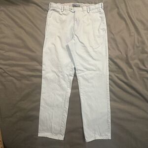 Peter Millar Chino Pants Pima Cotton Mens 35 Flat Front Blue Golf Trousers